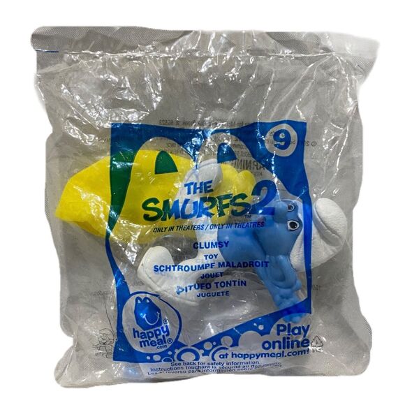 Mcdonalds 2013 Smurfs 2 Clumsy #9 Happy Meal Toy - Picture 1 of 5